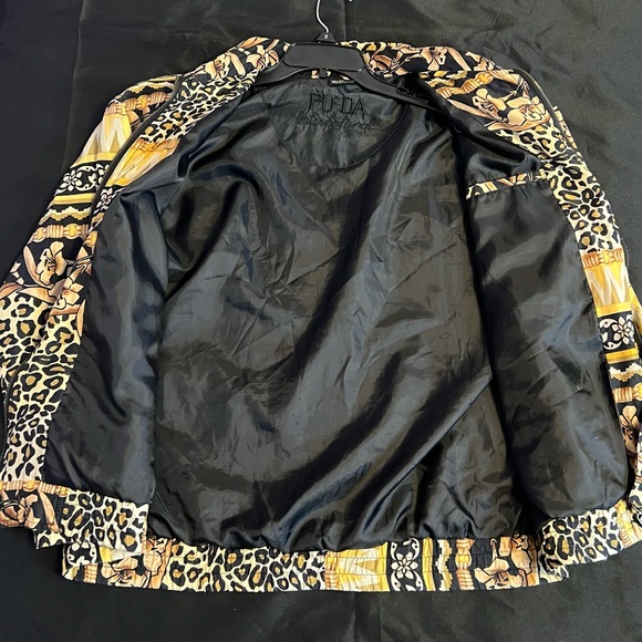 Vintage Late 80s FUDA International Leopard Print Jacket with Gold Accents - Picture 3 of 5